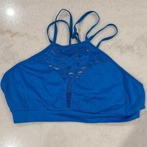 Blue Women's Lace Halter Bralette